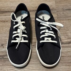 Olukai Women’s Pehuea Li Black Canvas Lace Up Sneaker Size W11
